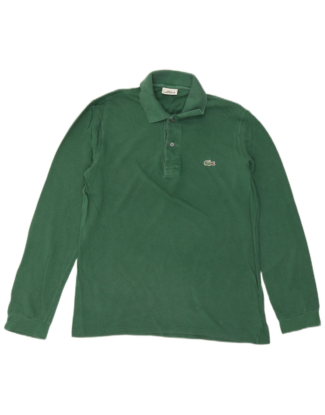 LACOSTE Polo à manches longues pour homme Taille 3 Petit coton vert
