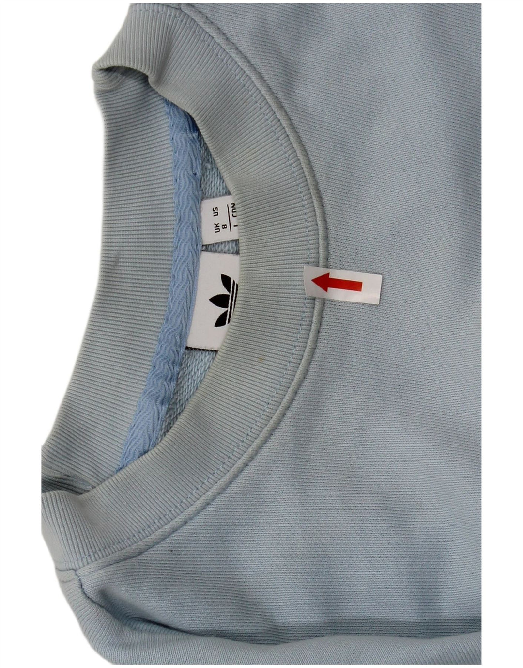 Adidas Sweat-shirt surdimensionné graphique pour femme UK 8 Petit coton bleu