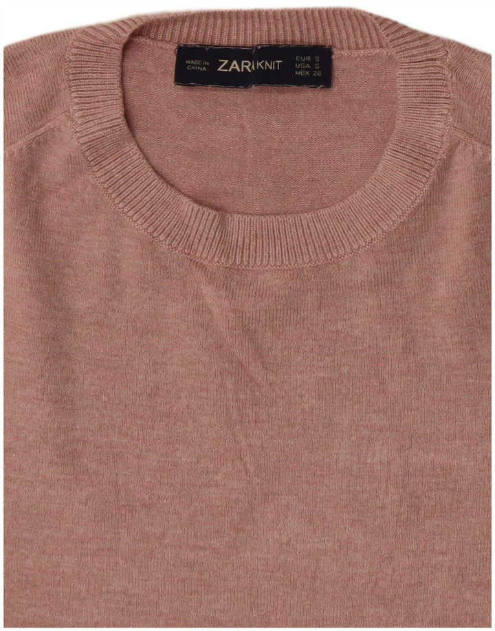 Zara Pull ras du cou pour femme UK 8 Small Rose