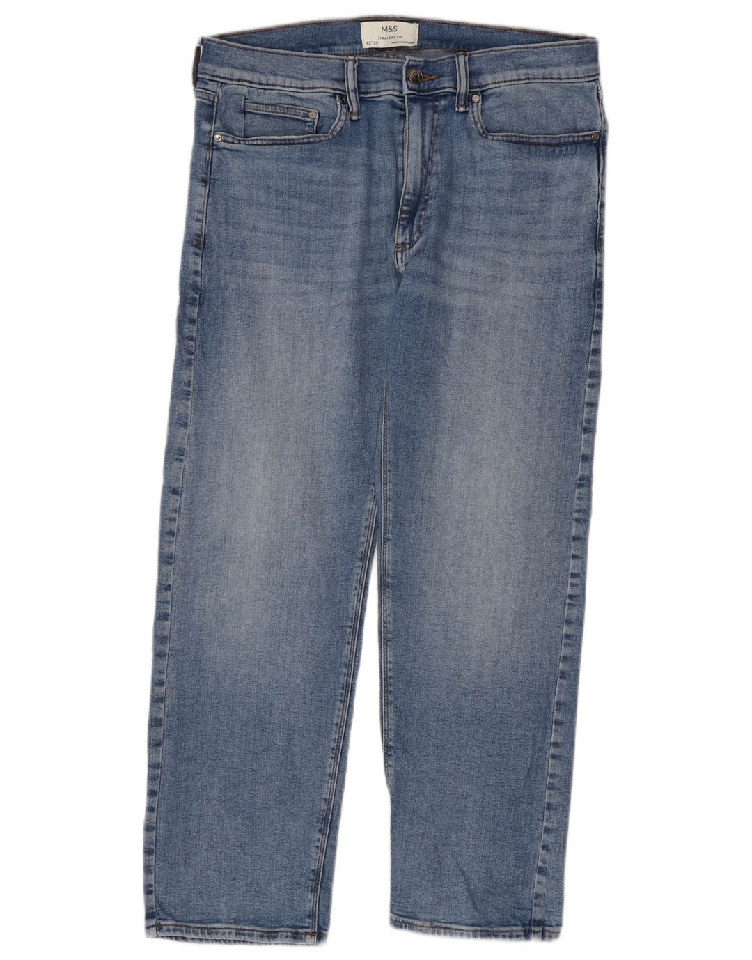 Marks & Spencer Jean droit homme W32 L29 bleu coton