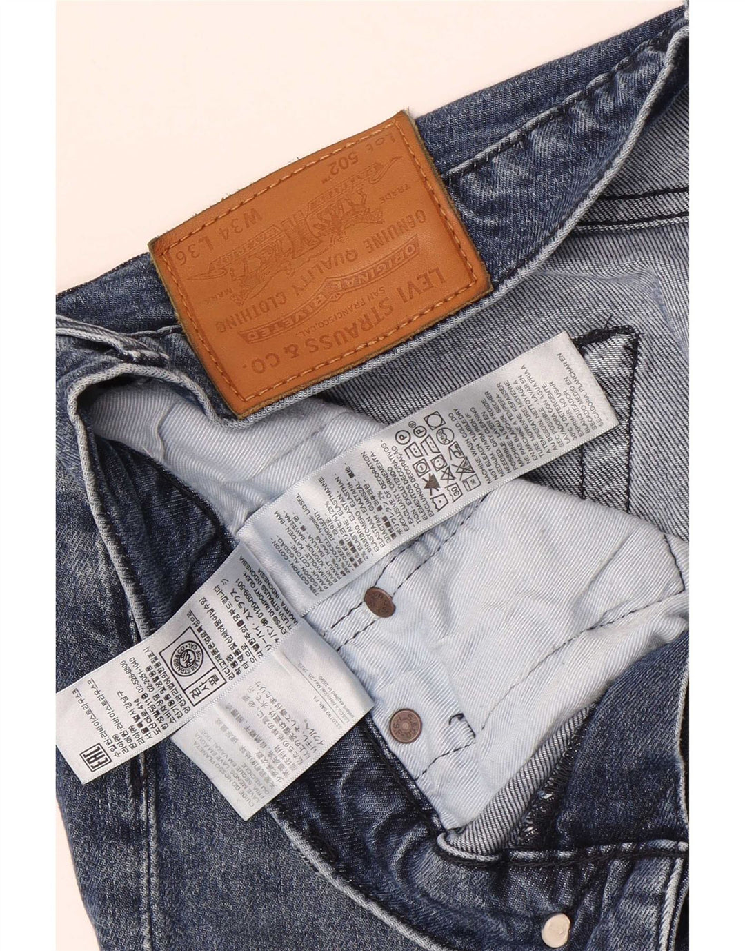 Levi's Jean 502 Tapered Homme Bleu Coton W34 L36