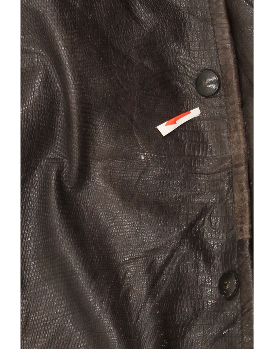 Veste en cuir surdimensionnée femme vintage EU 44 XL Cuir Marron