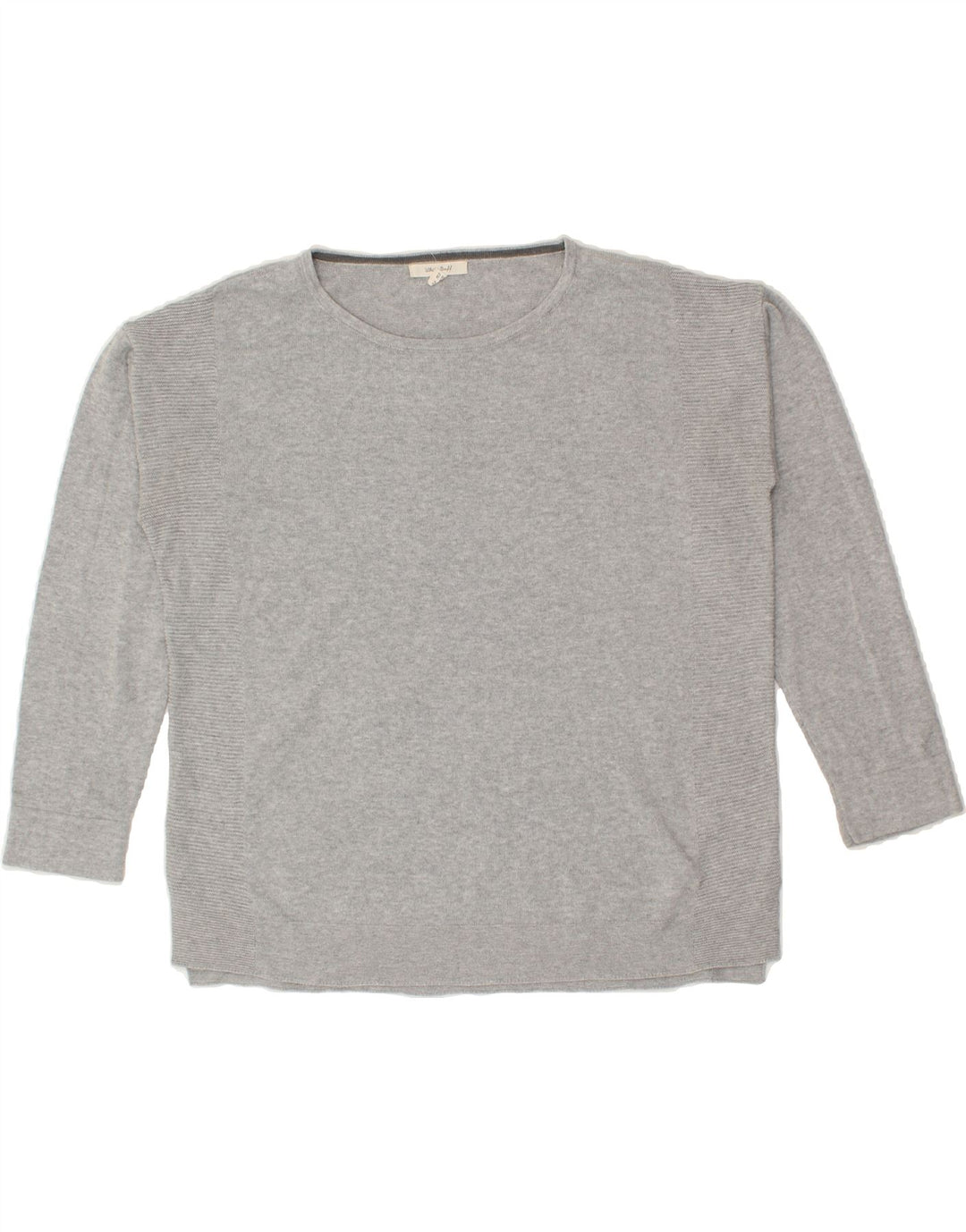 WHITE STUFF Womens Boat Neck Jumper Sweater UK 12 Medium  Grey Cotton Vintage White Stuff and Second-Hand White Stuff from Messina Hembry 