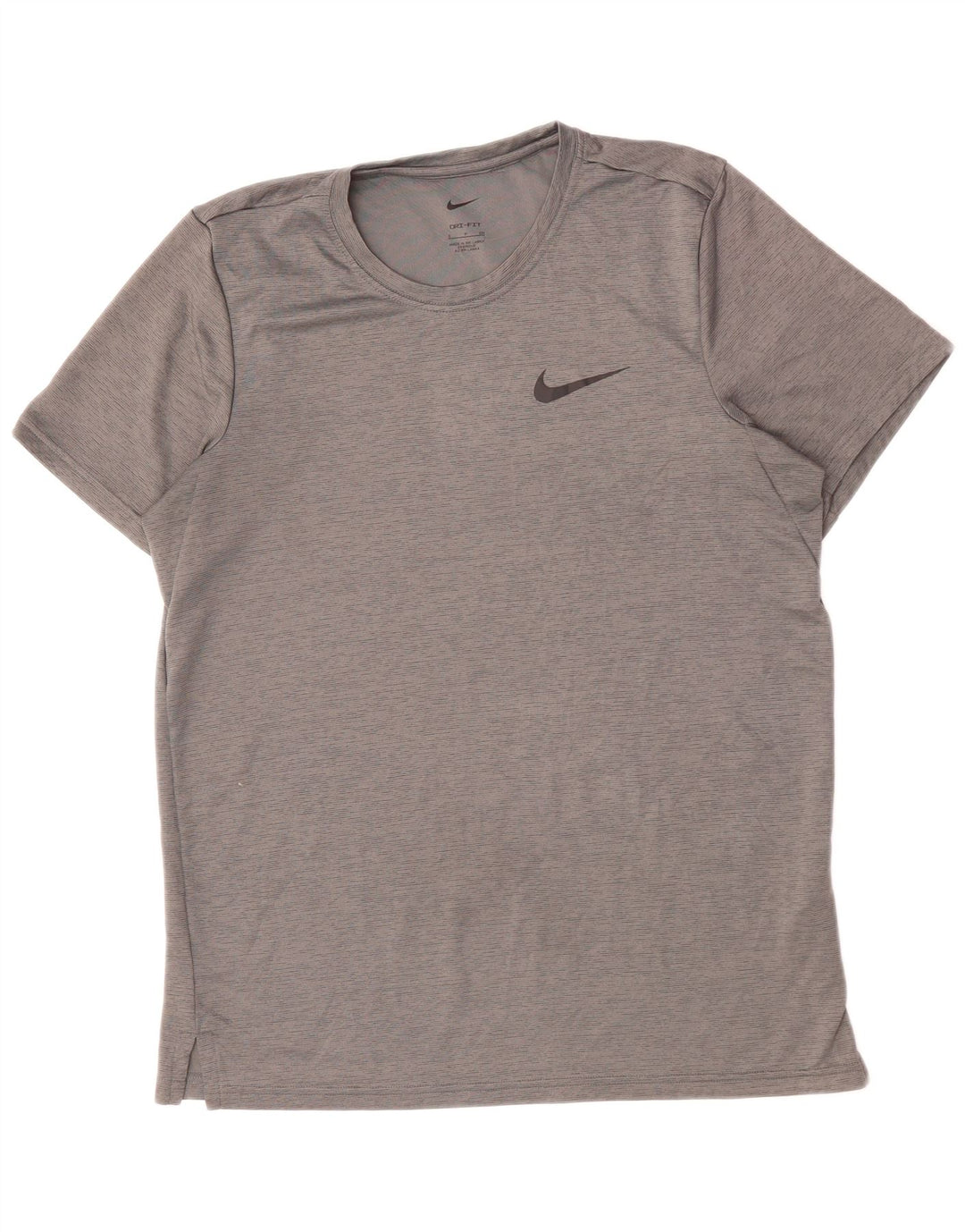 NIKE T-shirt Dri Fit pour hommes, petit, gris, polyester