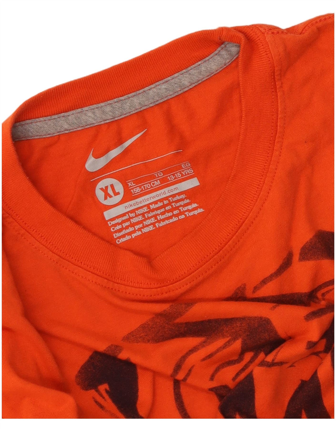 Nike T-shirt graphique pour garçon 13-14 ans XL Orange