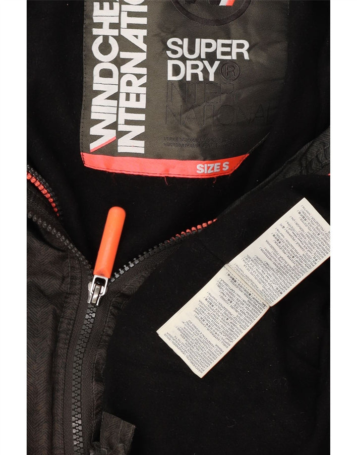 SUPERDRY Veste coupe-vent à capuche pour hommes UK 36 Petit chevron gris