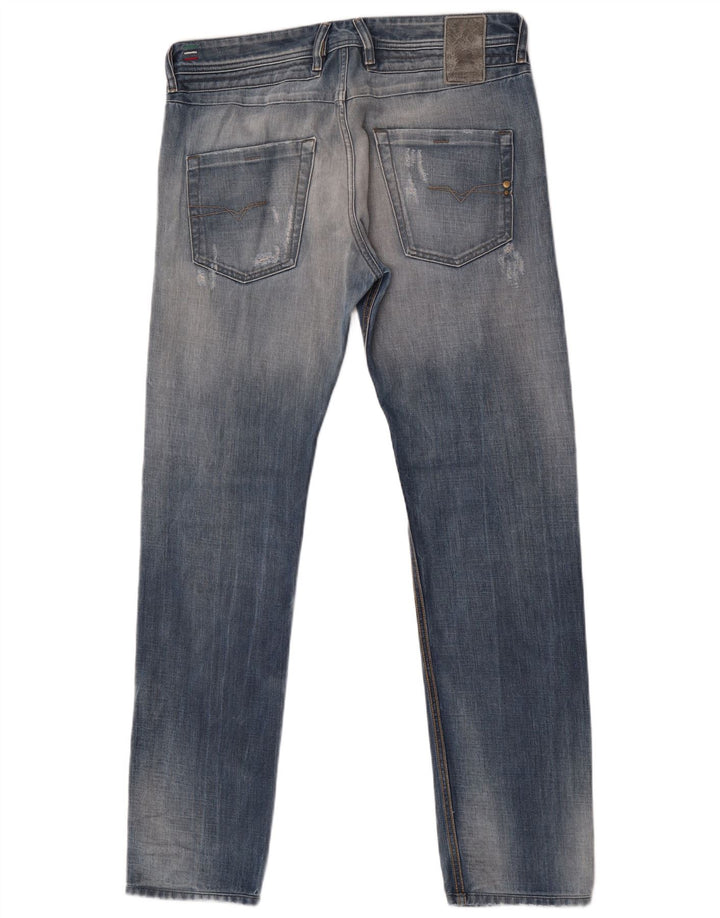 Diesel Jean Droit Belther Homme W32 L34 Bleu Coton