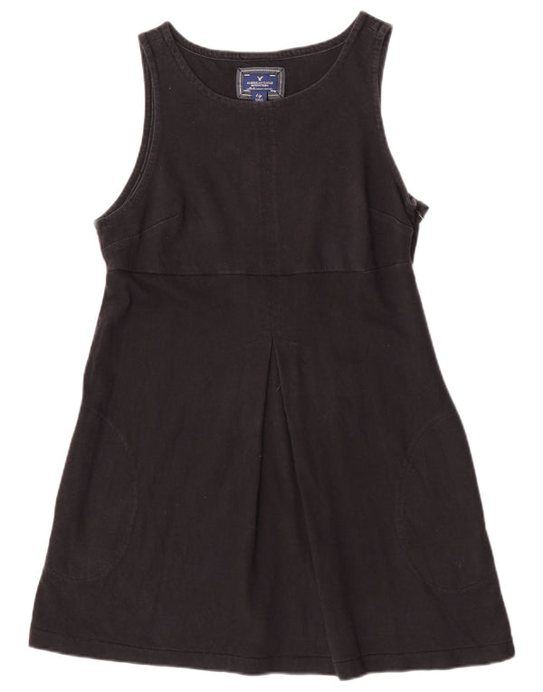 American Eagle Robe trapèze sans manches pour femme UK 44 Grand coton noir