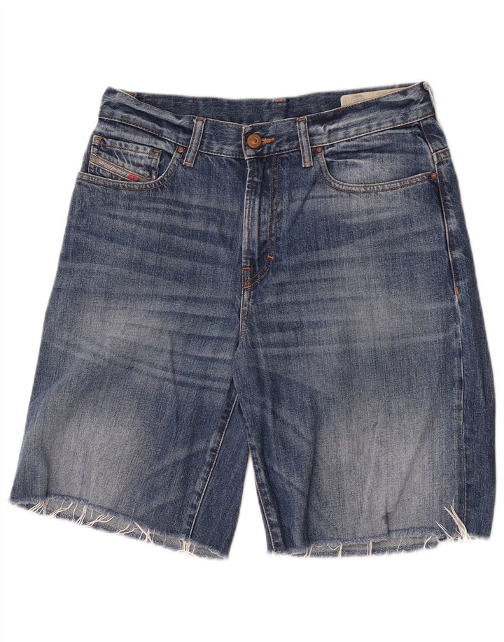 Diesel Short en jean large W29 pour homme en coton bleu moyen