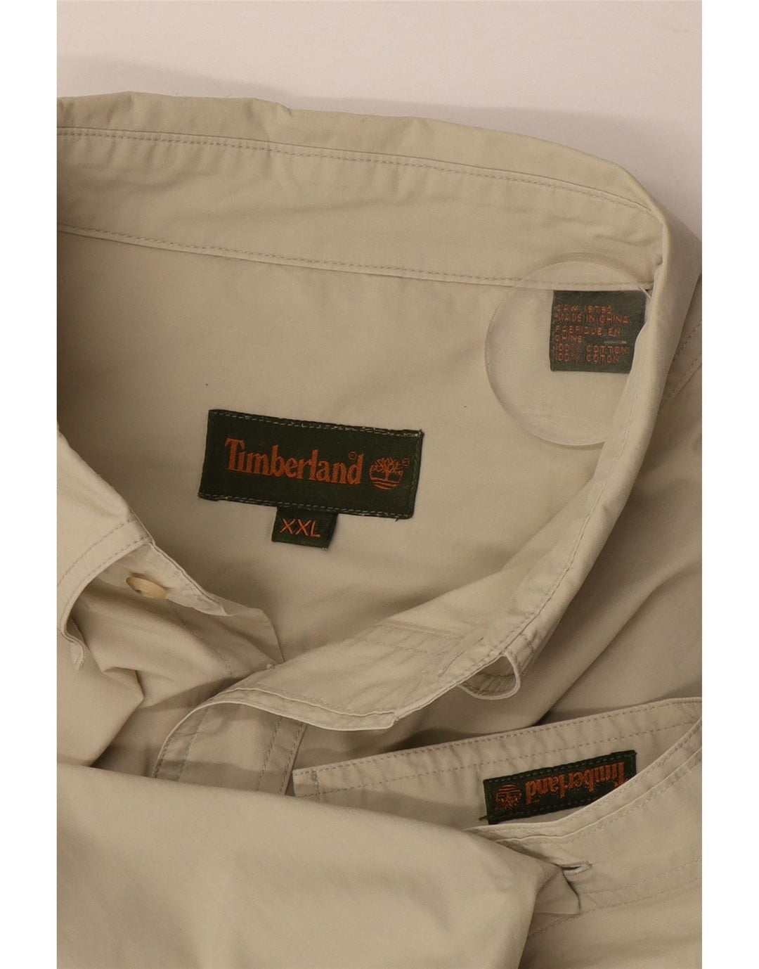 Timberland Chemise à manches courtes pour hommes 2XL Coton beige