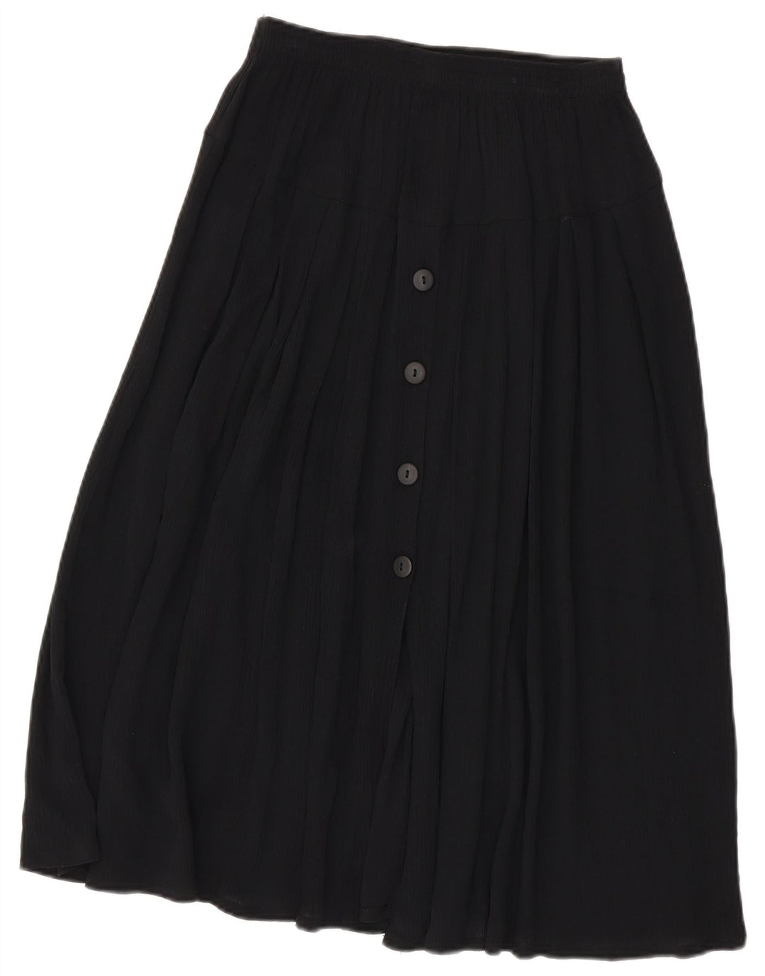 vintage Femme A-Line Jupe Grande W32 Viscose Noire