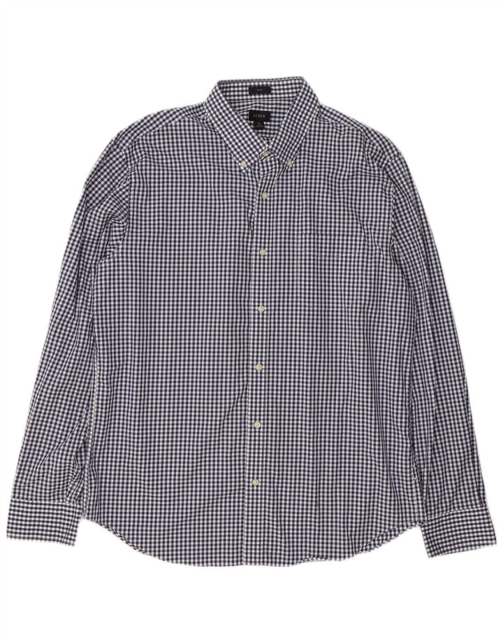 J. Crew Chemise Slim Homme XL Bleu Marine Vichy Coton