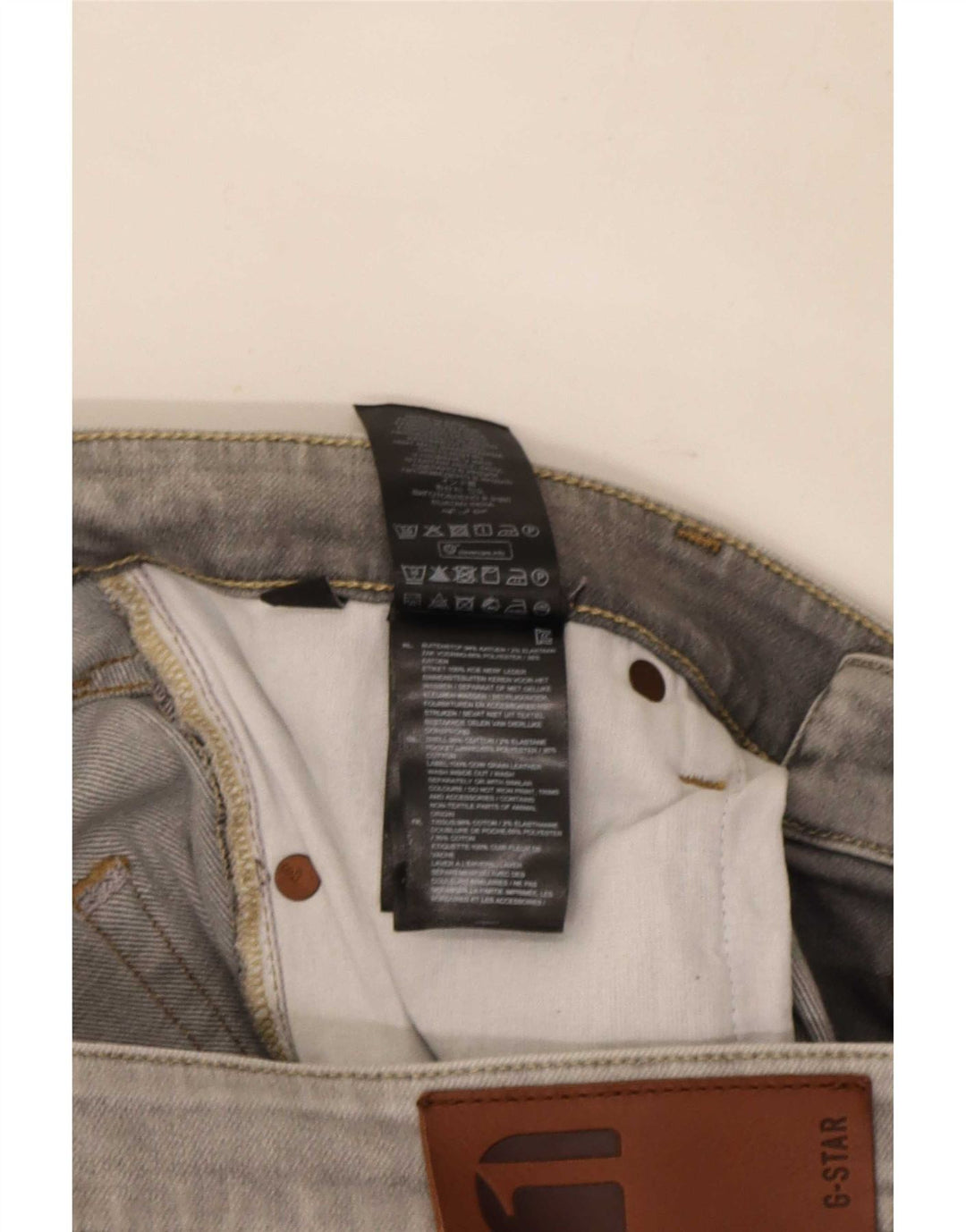 G-Star Jean Slim 3301 Homme W36 L30 Gris Coton
