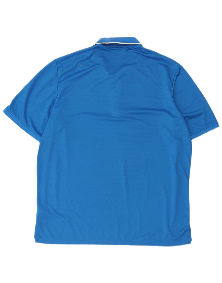 Adidas Homme Climacool Polo XL Bleu Rayé Polyester