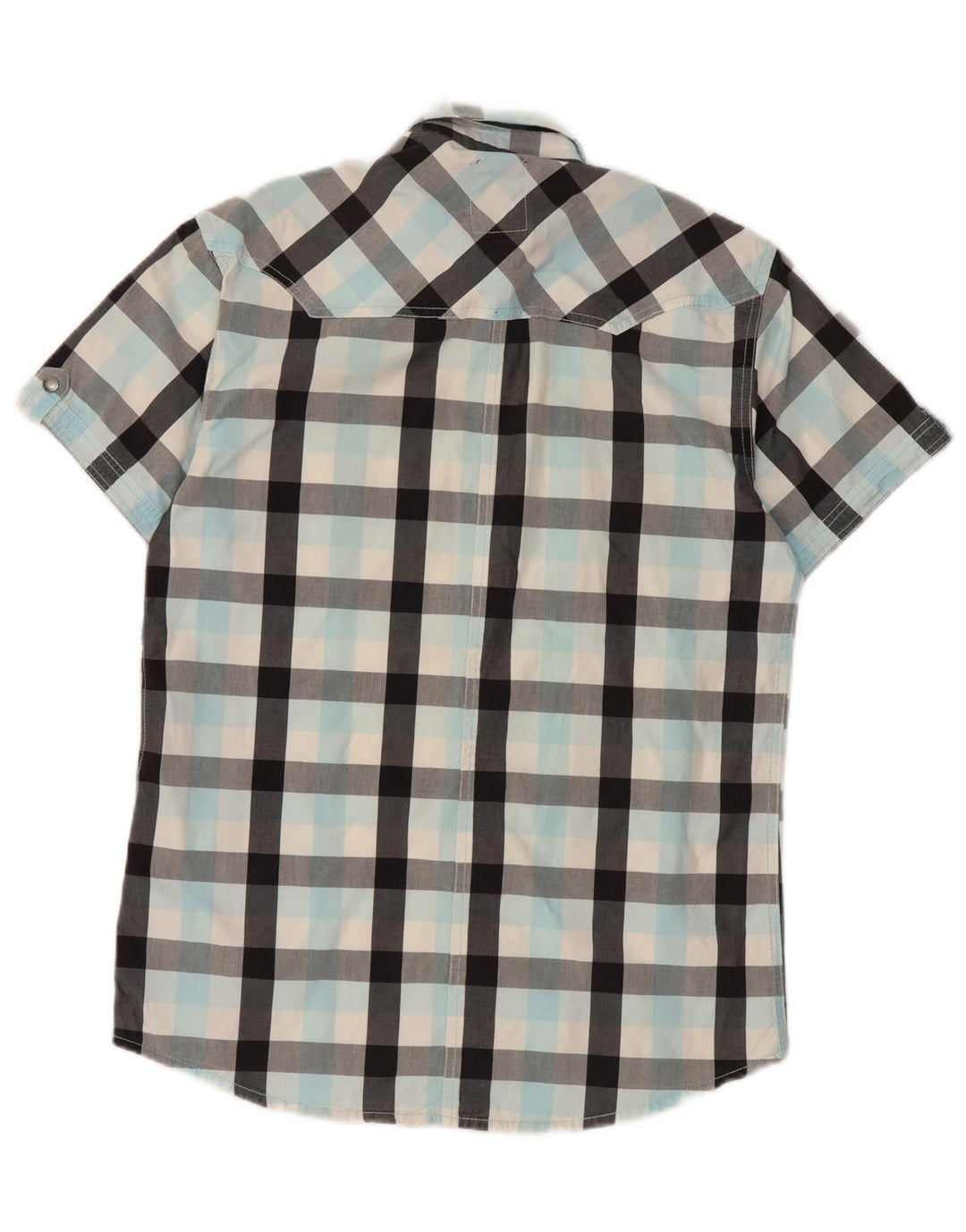 Jack & Jones Chemise à manches courtes homme en coton à carreaux turquoise moyen