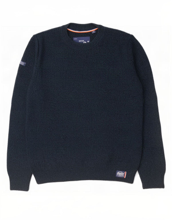 Superdry Pull ras du cou pour homme XL Bleu marine
