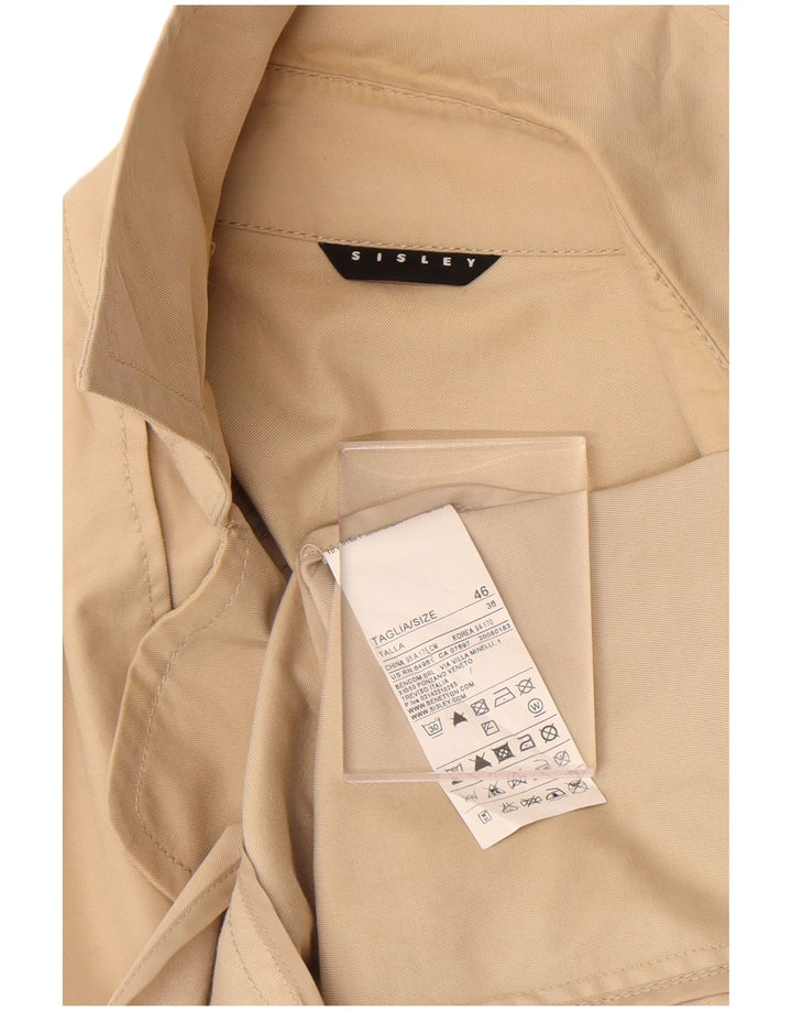 Sisley Trench IT 46 Large Beige Coton Femme
