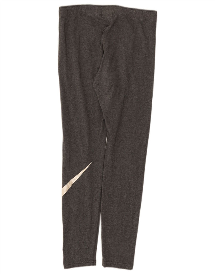 Leggings graphiques Nike pour femmes UK 12 coton moucheté gris moyen