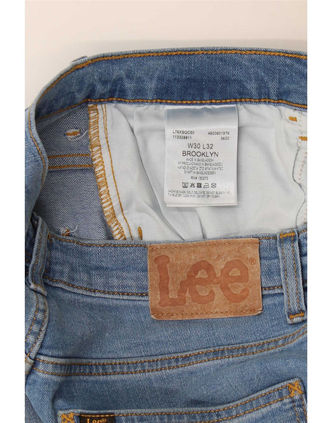 Lee Jean Droit Brooklyn Homme W30 L32 Bleu Coton