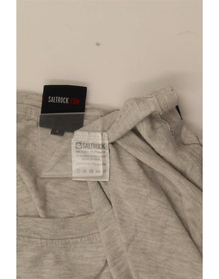 Saltrock T-Shirt Graphique Homme Grand Gris Coton