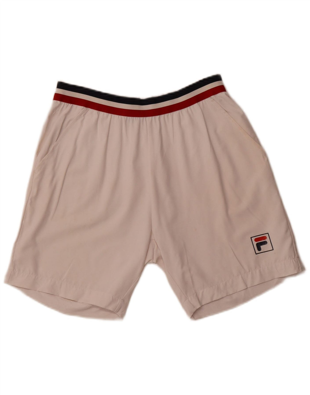 FILA Short de sport homme petit blanc polyester