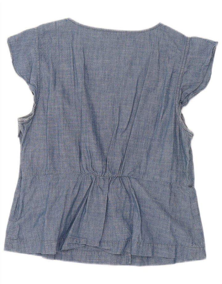 J. CREW Chemisier Femme UK 14 Grand Bleu Coton