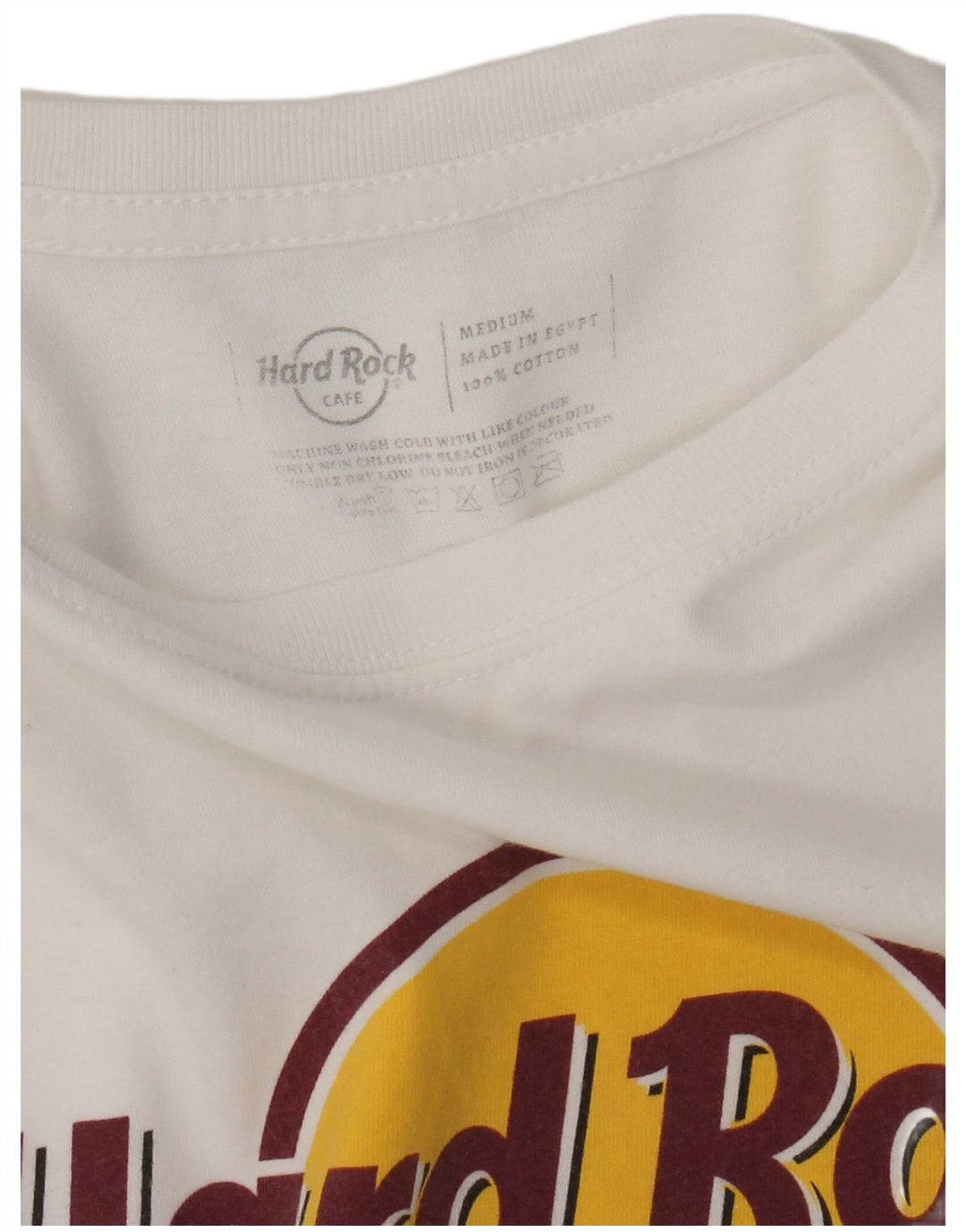 Hard Rock Cafe T-shirt graphique Majorque pour homme UK 14 en coton blanc moyen