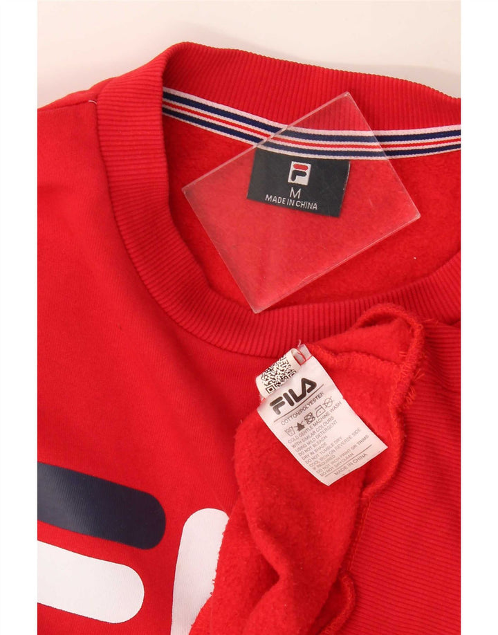 Fila Sweat-Shirt Graphique Homme Rouge Moyen Coton