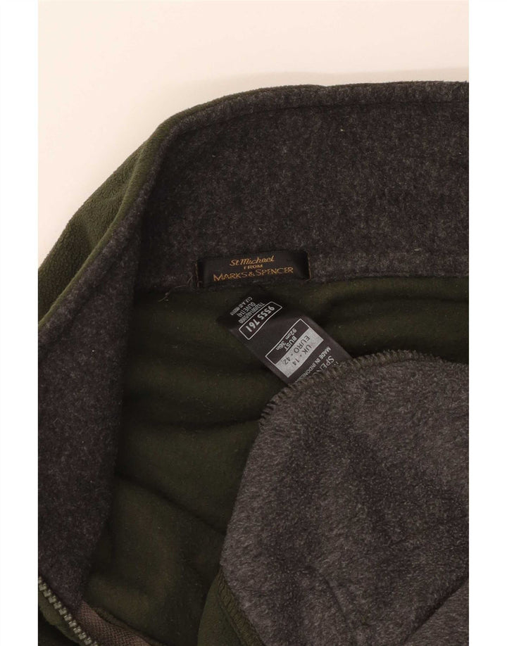 Marks & Spencer Veste polaire St. Michael pour femme UK 14 Large Kaki