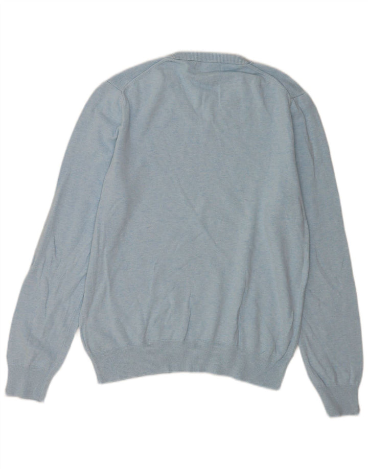 Marks & Spencer Pull Col V Homme Bleu Moyen Coton
