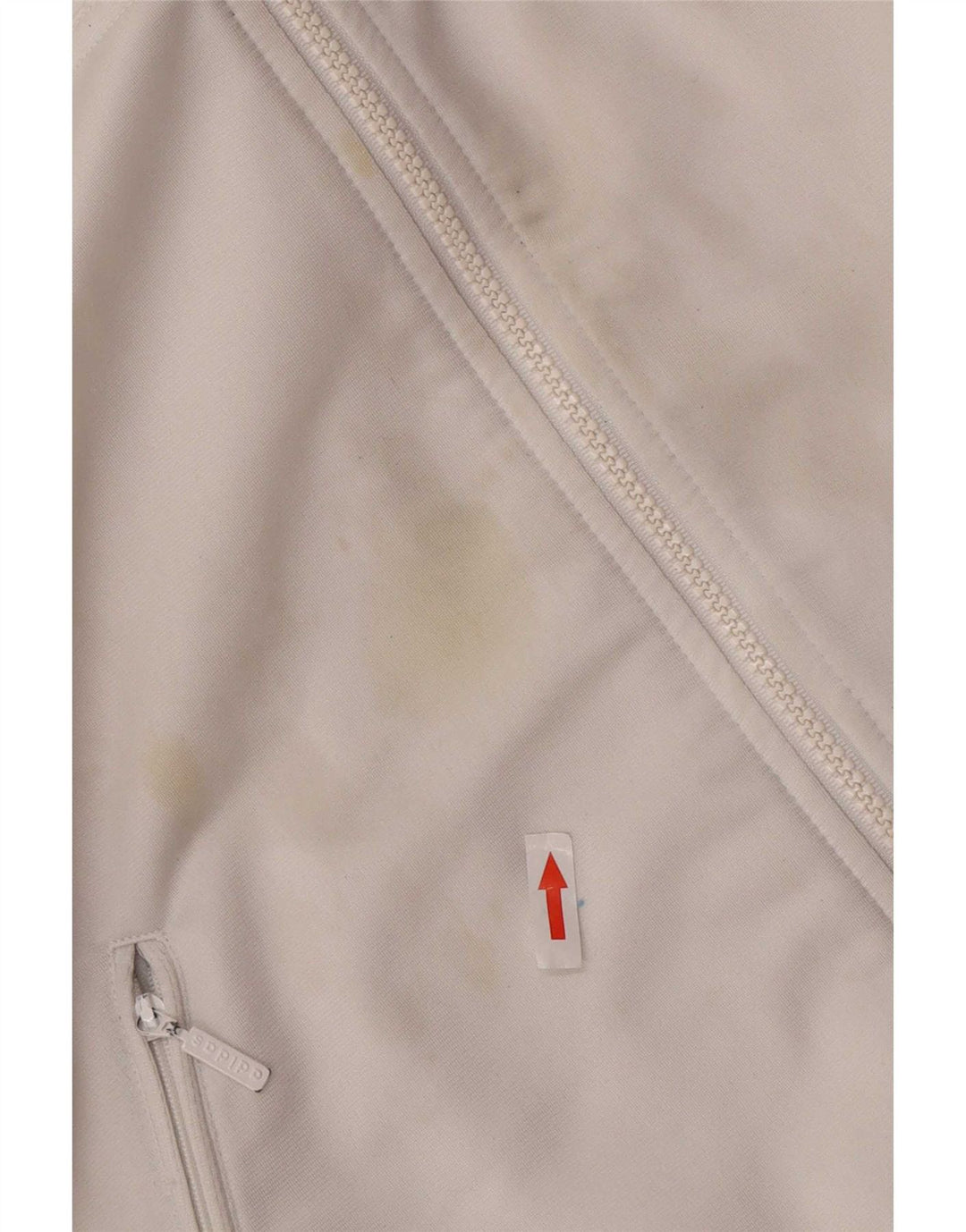 Adidas Veste de survêtement pour homme UK 38/40 Medium Blanc Polyester