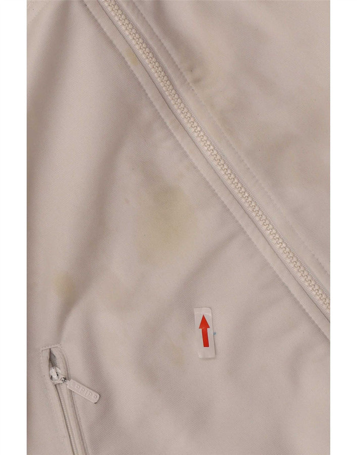 Adidas Veste de survêtement pour homme UK 38/40 Medium Blanc Polyester