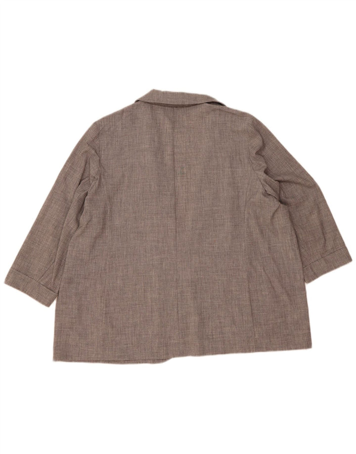 Marks & Spencer Veste blazer ouverte à manches 3/4 pour femme UK 24 4XL Gris
