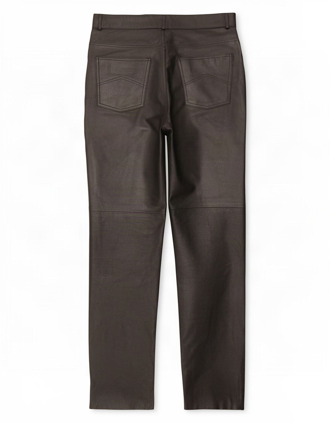 Pantalon en cuir droit femme vintage EU 40 Moyen W29 L31 Noir