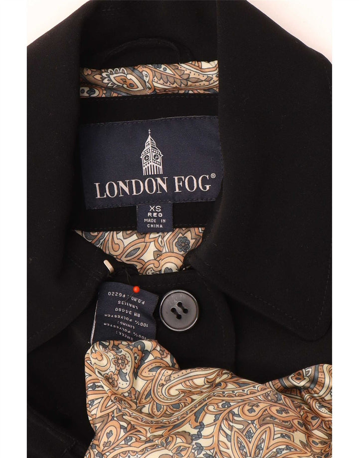 London Fog Manteau surdimensionné pour femme UK 6 XS Noir Polyester