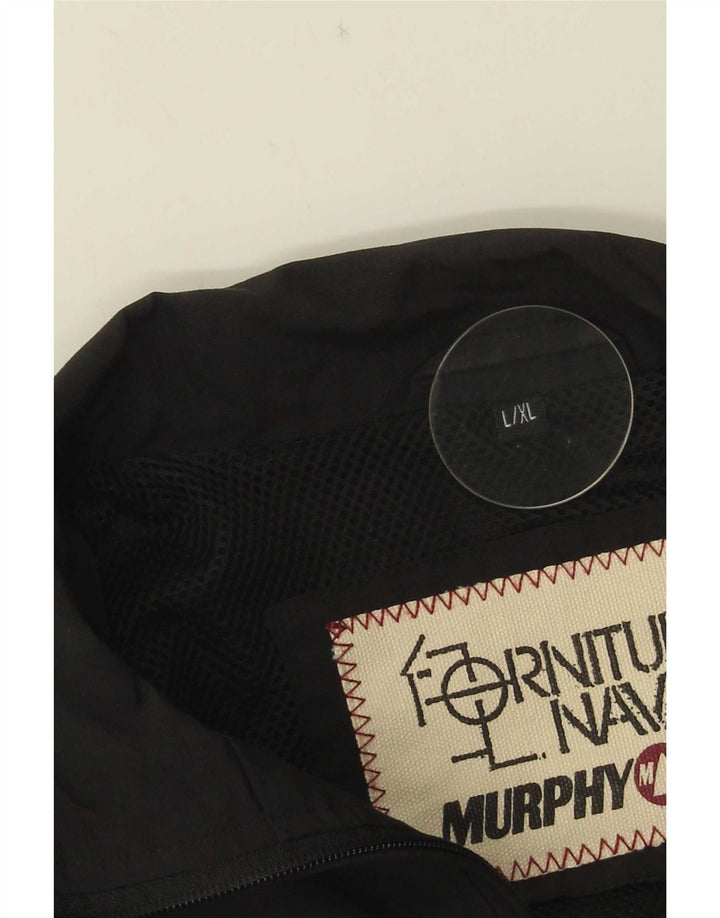Murphy & Nye Veste de survêtement graphique pour hommes, grand, noir, colour block