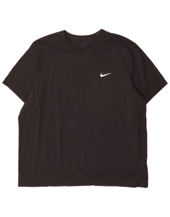 Nike Hommes Dri Fit T-Shirt Haut 2XL Noir Polyester