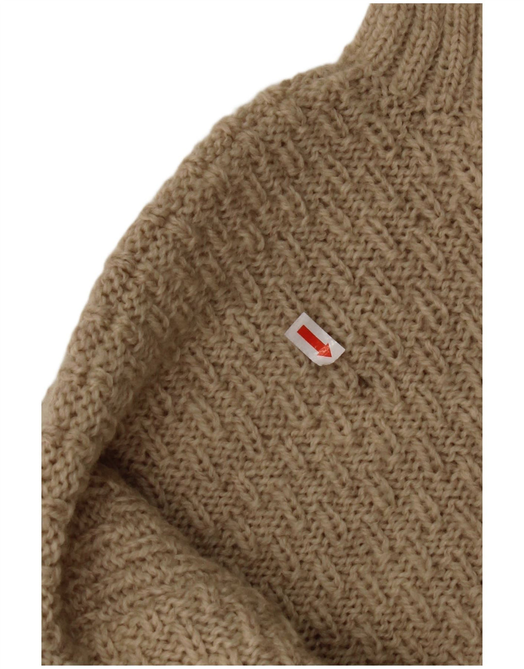 VINTAGE Pull col rond homme XL Beige