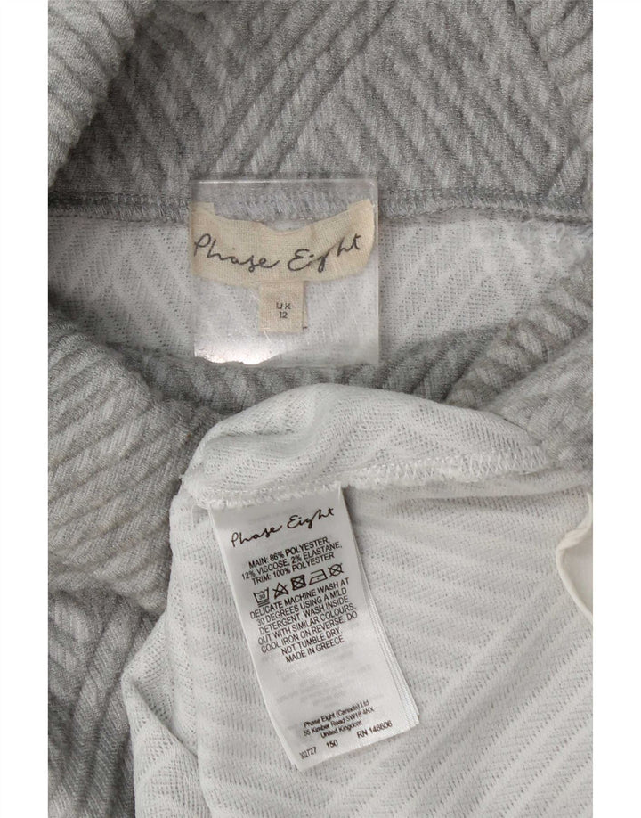 Phase Eight Pull col roulé pour femme UK 12 Gris moyen géométrique