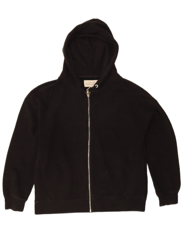 Essentials Pull à capuche zippé pour femme UK 14 Coton noir moyen