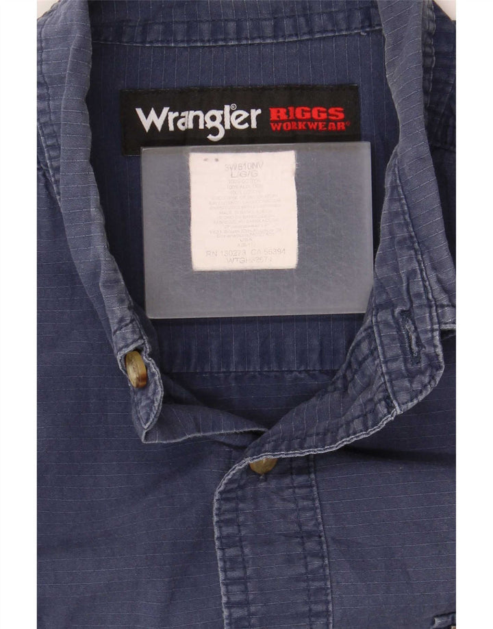 Wrangler Chemise à manches courtes pour homme en coton bleu marine Taille L