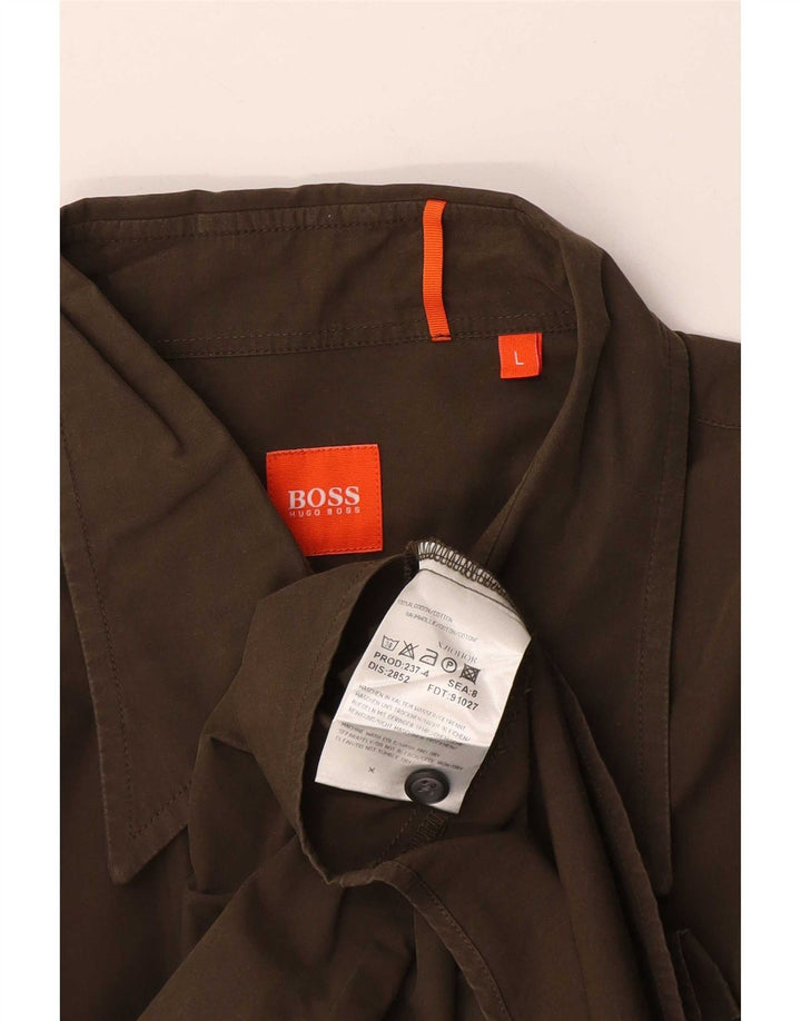 Hugo Boss Chemise Homme Large Kaki Coton