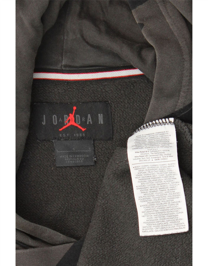 Jordan Pull à capuche graphique pour homme Grand coton géométrique gris