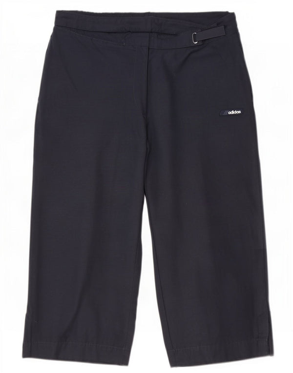 Adidas Bermuda Femme UK 12 Medium W30 Bleu Marine Coton