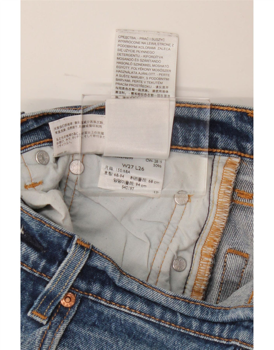 Levi's Jean Droit Femme W27 L26 Bleu Coton
