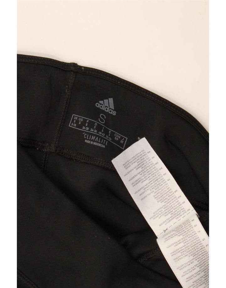 ADIDAS Femmes Climalite Leggings UK 8/10 Petit Noir Polyester