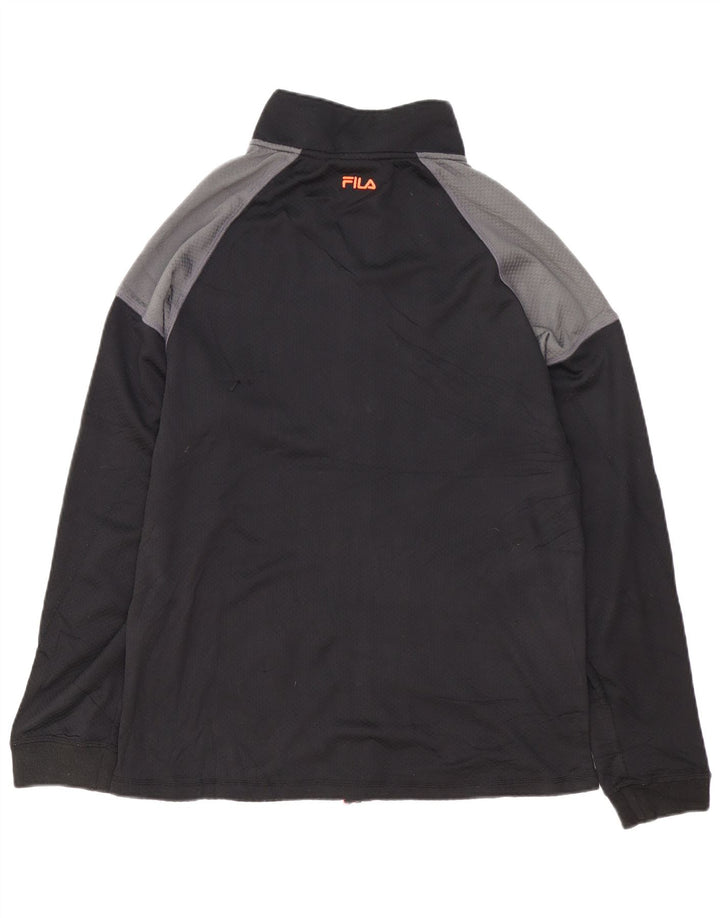 FILA Veste de survêtement pour homme Large Noir Colorblock Polyester