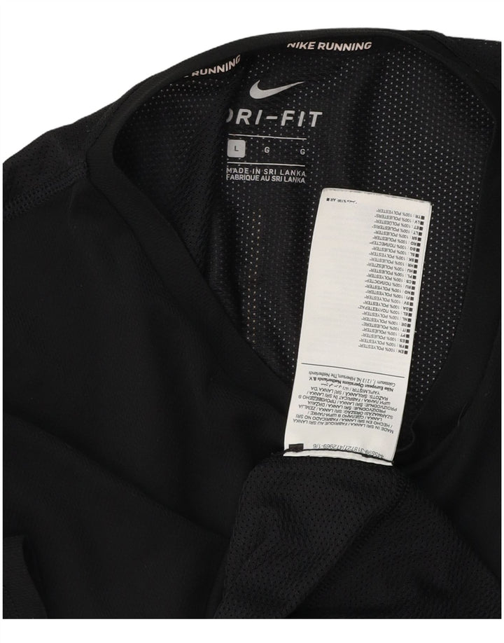 Nike Hommes Dri Fit T-Shirt Haut Large Noir Polyester