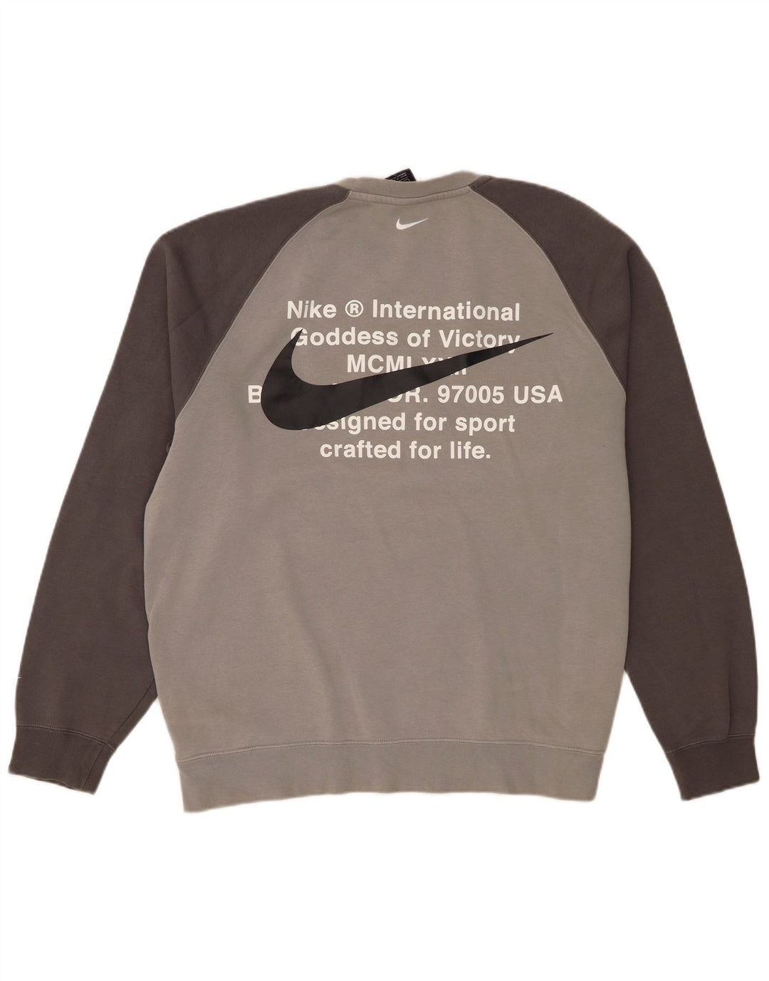 Nike Sweat-shirt graphique pour homme en coton gris Taille L