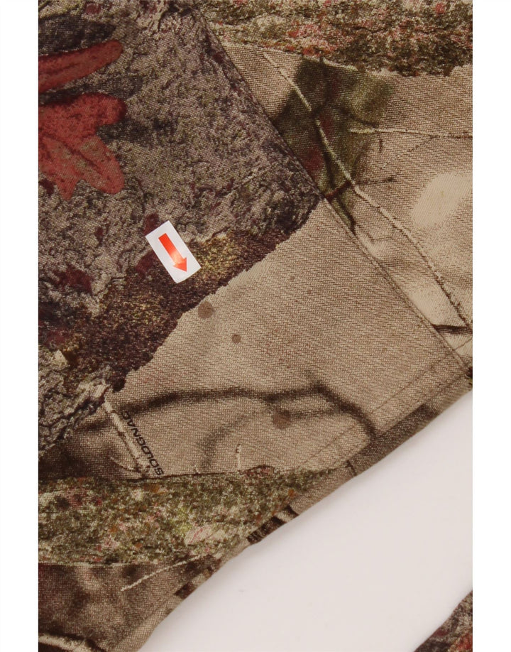 DECATHLON Pantalon Cargo Droit Femme Petit W27 L30 Coton Floral Beige